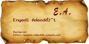Enyedi Adeodát névjegykártya